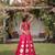 Navratri Special Roman Silk Lehenga Choli | Gota Work Garba & Dandiya Festive Wear