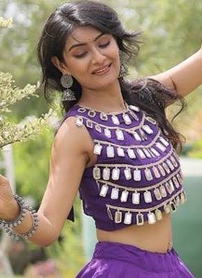 Navratri Roman Silk Lehenga Choli - Gota Work Garba & Dandiya Festive Wear - free size 3