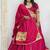 Rani Pink Color Mirror and Patch Border Work Lehenga Choli Set