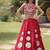 Navratri Roman Silk Lehenga Choli - Gota Work Garba & Dandiya Festive Wear - free size
