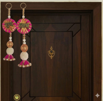 handmade wall hanging decorative  traditional for home festival decoration (pack of 2) 1