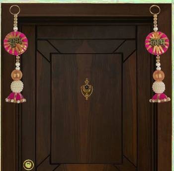 handmade wall hanging decorative  traditional for home festival decoration (pack of 2) 3