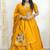Yellow Color Mirror and Patch Border Work Lehenga Choli Set