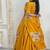 Yellow Color Mirror and Patch Border Work Lehenga Choli Set