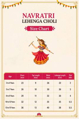 Navratri special real mirror & gamthi lace work lehenga with patch work blouse for kids 8