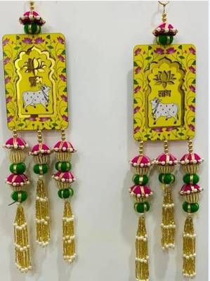 cow latkan hanging diwali decorations door hanging toran for home decor (pack of 2) 1