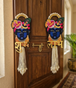 handmade decorative traditional hanging  multicolour shrinath ji hanging for home decor (pack of 2)