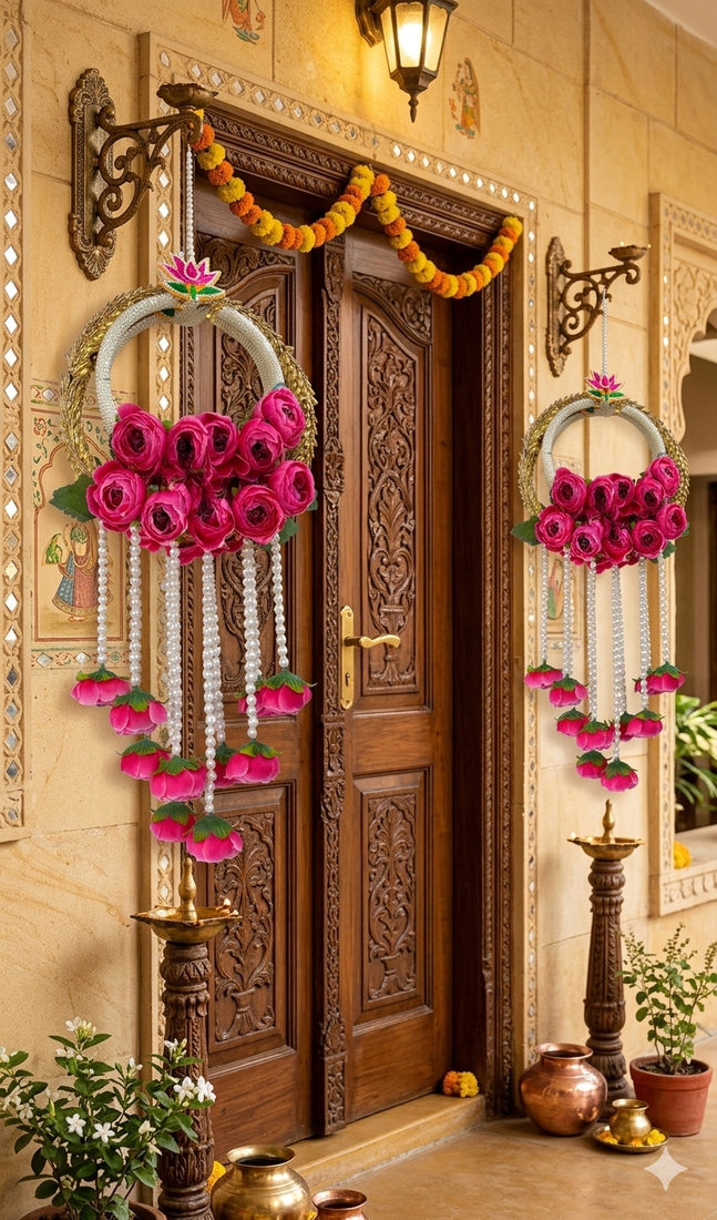 handmade wall hanging decorative  traditional for home festival decoration (pack of 2)