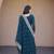 Women teal heavy embroidered  anarkali suit set