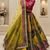 multicolor color Gotta pati Dori and Zari Embroidered Multi Thread Sequins work silk  blend Lehenga Choli set