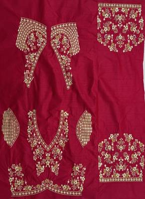 multicolor color Gotta pati Dori and Zari Embroidered Multi Thread Sequins work silk  blend Lehenga Choli set 5