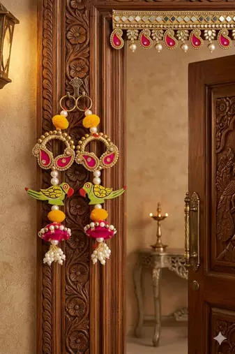 decorative hanging for home decoration  ideal for diwali festivities decor (pack of 2) 