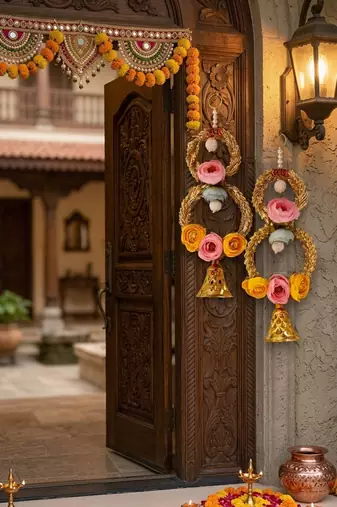 handmade wall hanging decorative  traditional for home festival decoration (pack of 2)