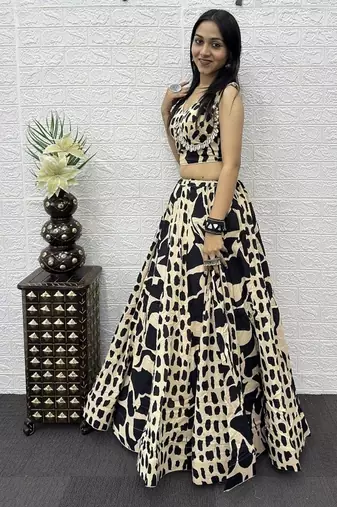 Cream Color Real Kodi Work Stunning Designer Lehenga Choli Set
