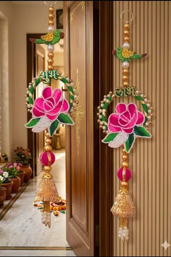 handmade wall hanging decorative  traditional for home festival decoration (pack of 2)