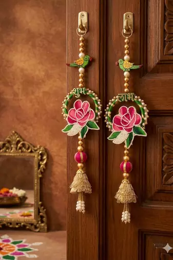handmade wall hanging decorative  traditional for home festival decoration (pack of 2)