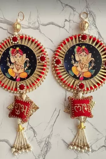 handmade decorative wall hanging for home decoration door hanging for home decorations (pack of 2)