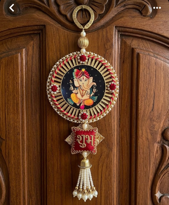 handmade decorative wall hanging for home decoration door hanging for home decorations (pack of 2) 3