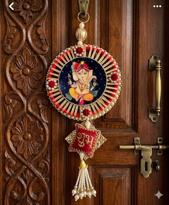 handmade decorative wall hanging for home decoration door hanging for home decorations (pack of 2) 4