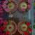 traditional decorative multicolour rose jali plate shubh labh festive decor hangings (pack of 2)