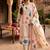 Cream khadi cotton kurti pant dupatta set