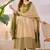 Cream jaipuri cotton kurti pant dupatta set