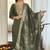 Green cotton blend kurti pant dupatta set