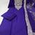 Purple cotton blend kurti pant dupatta set