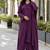 Purple heavy rayon cotton kurti pent dupatta set