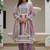 Lavender rayon slub kurti pant dupatta set