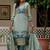 Teal banarasi kurti pant dupatta set