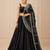 black moonga silk blend navratri lehenga choli