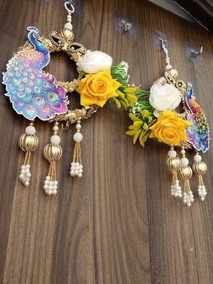 handmade decorative wall hanging for home decoration door hanging latkan wall for home decorations (pack of 2) 4