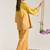 Yellow embroidered kota tissue kurta set