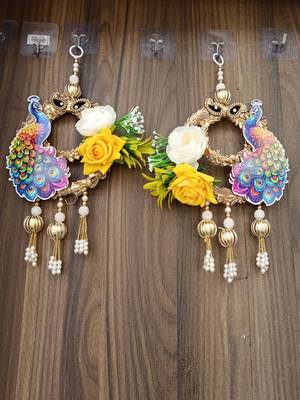 handmade decorative wall hanging for home decoration door hanging latkan wall for home decorations (pack of 2) 5