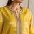 Yellow embroidered kota tissue kurta set