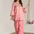 Rose pink embroidered kota tissue kurta set
