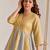 Golden silver embroidered kota tissue kurta set