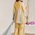 Golden silver embroidered kota tissue kurta set