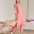 Pink embroidered kota tissue kurta set