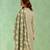 Sage green embroidered chanderi stripe kurta set