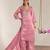 Rose pink embroidered tissue kurta set