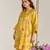 Yellow embroidered tissue kurta set