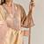 Blush pink embroidered tissue kurta set
