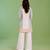 White handloom cotton linen co ord set
