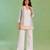 White handloom cotton linen co ord set