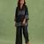 Black woven chanderi co ord set
