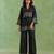 Black woven chanderi co ord set