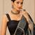 black moonga silk blend navratri lehenga choli