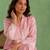Pink woven chanderi co ord set